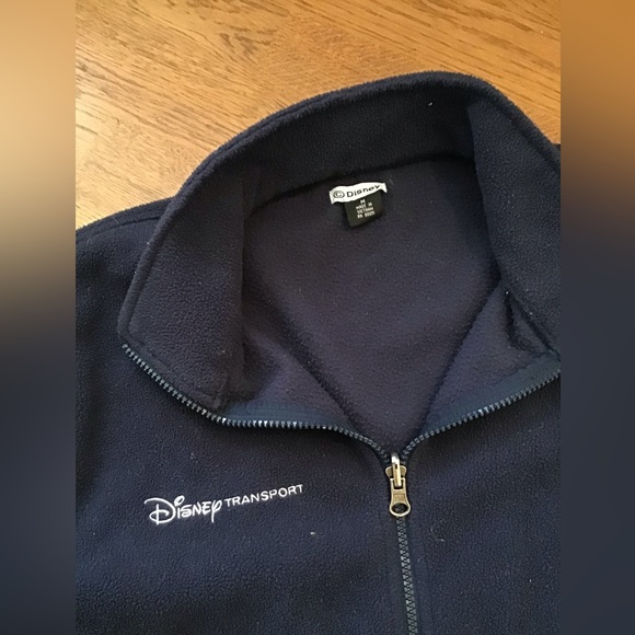 Disney World Transportation Navy Fleece Jacket … cast member exclusive - Picture 2 of 7